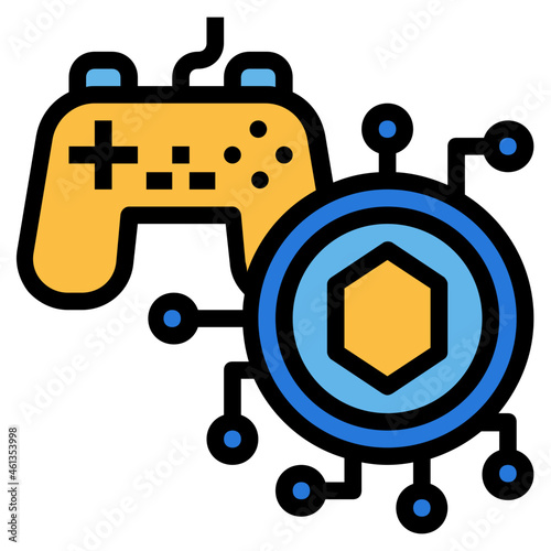 game Color line icon