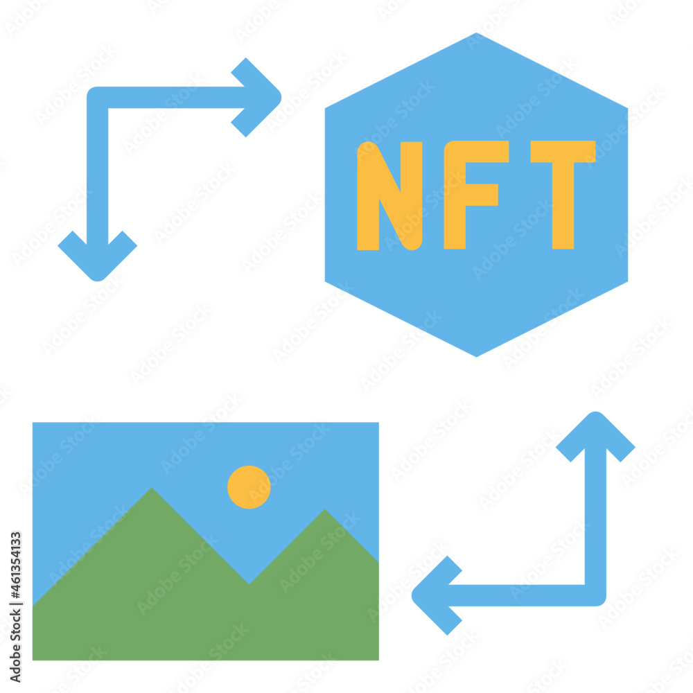 nft flat icon nft flat icon