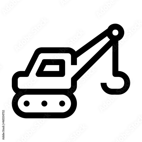 crane truck line icon