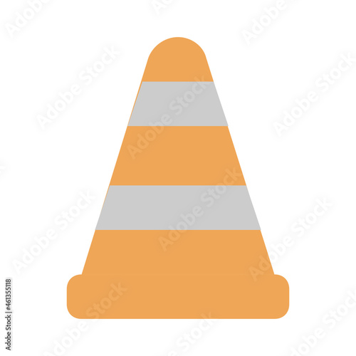 traffiic cone flat icon
