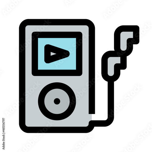 music player Color line icon