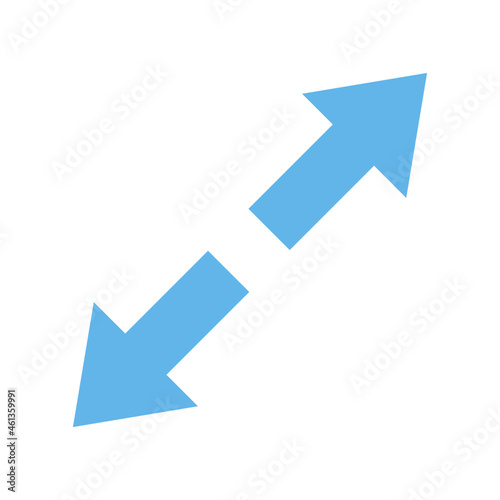 down left flat icon