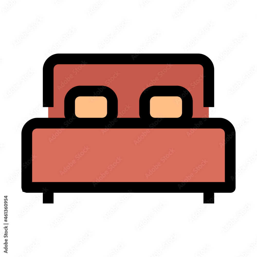 bed Color line icon bed Color line icon