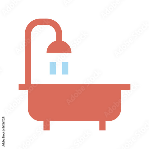 bathtub flat icon