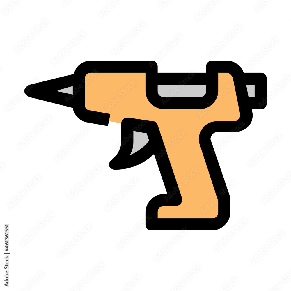 hot glue Color line icon hot glue Color line icon