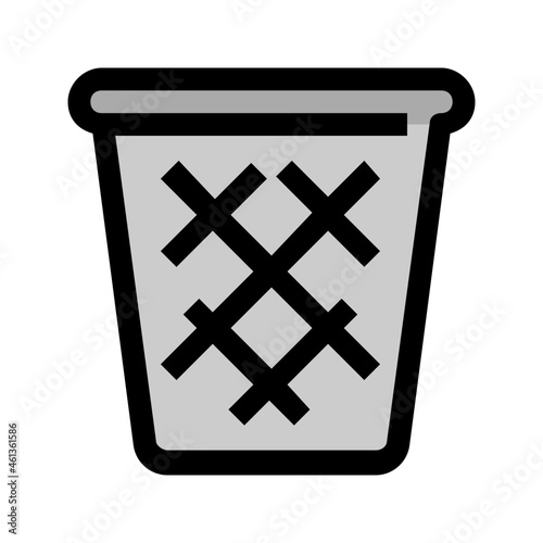 rubbish bin Color line icon