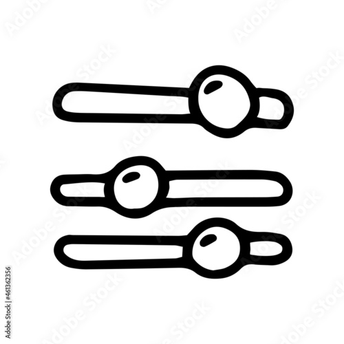 settings sliders line vector doodle simple icon
