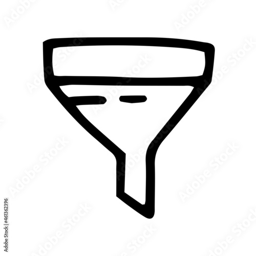 funnel line vector doodle simple icon design