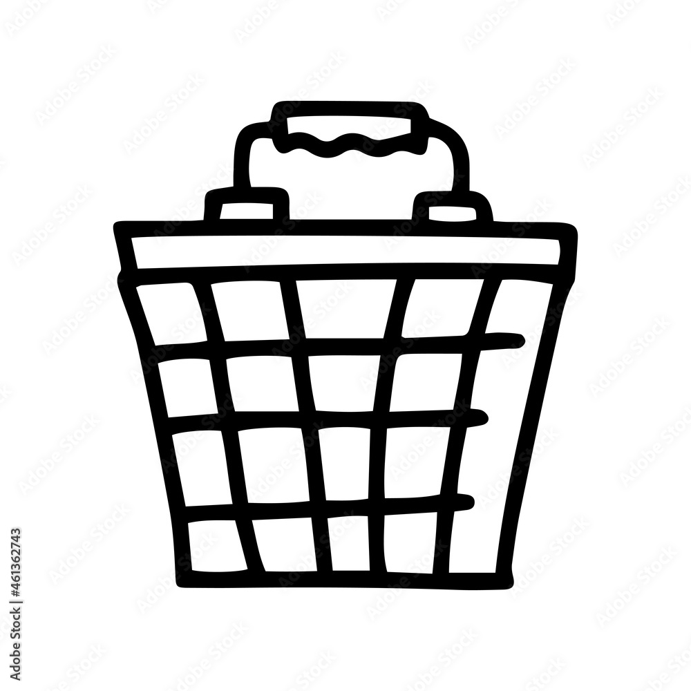 mesh laundry basket line vector doodle simple icon mesh laundry basket line vector doodle simple icon