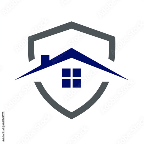 house with shield
