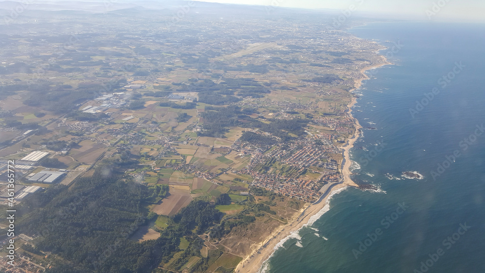aerial view of the atlantic ocean - Portugal