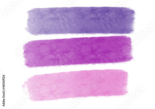 Paleta de color magenta y morado. Mancha de maquillaje, muestra de sombra de ojos.