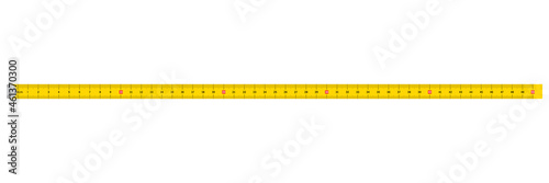 Measuring tape. Yellow banner. Repair concept. Isolated object. Vector illustration. Stock image. EPS 10. photo