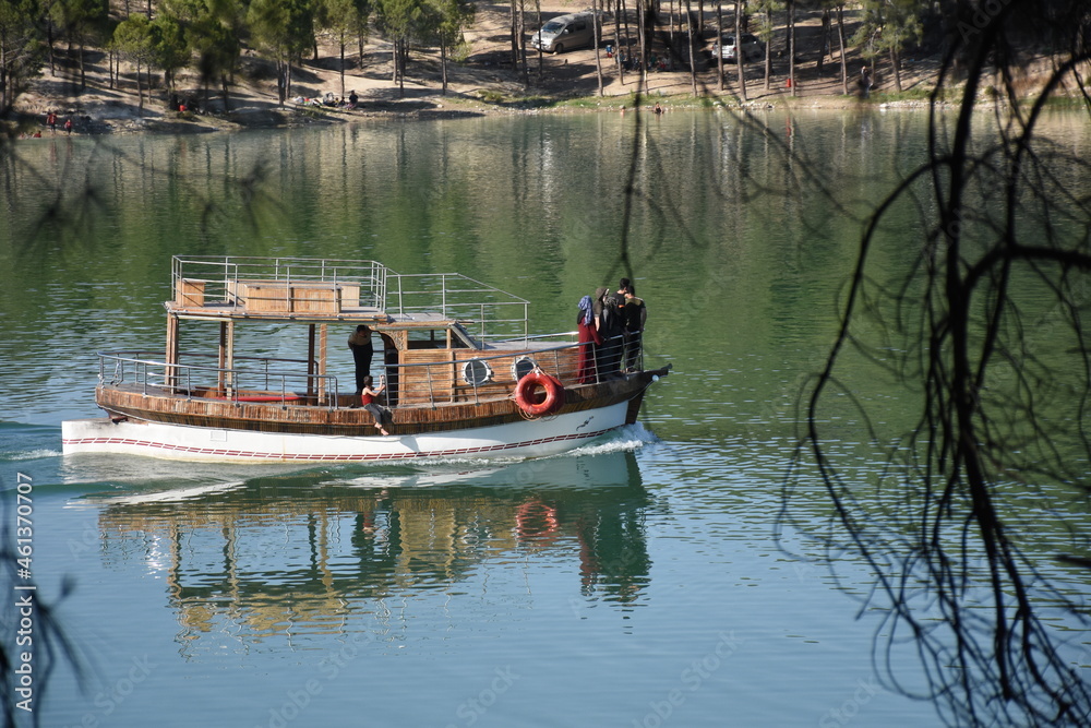 Fototapeta premium boat on the river