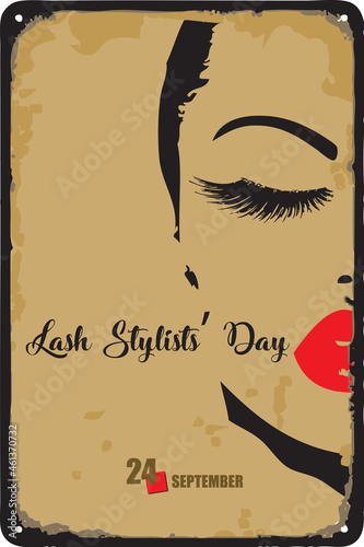 Vintage sign Lash Stylists Day