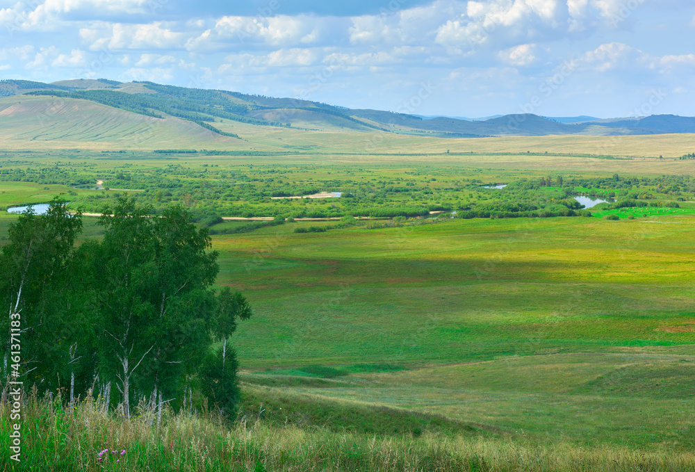 The green hills of Khakassia.