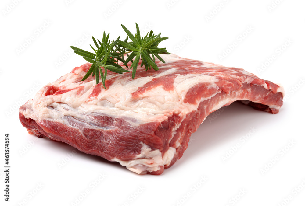 Raw Pork Ribs Isolated On White Background Raw Pork Ribs Isolated On White Background