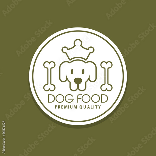 logo of premium dog food vector image