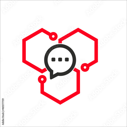 bubble talk with hexagon