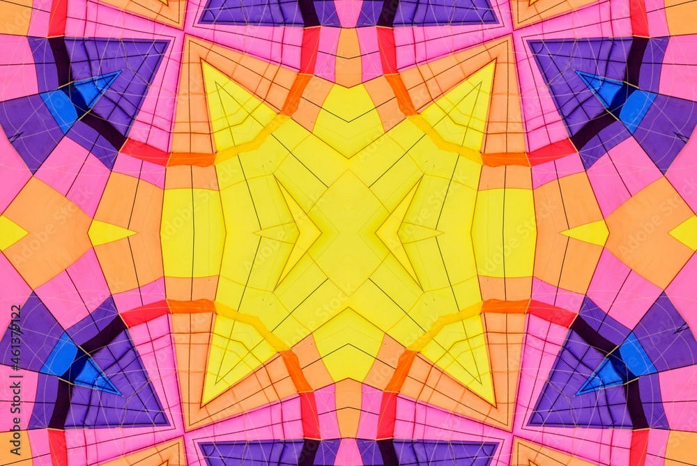 Fototapeta premium Beautiful Abstract multi-colored Design of Church Walls 