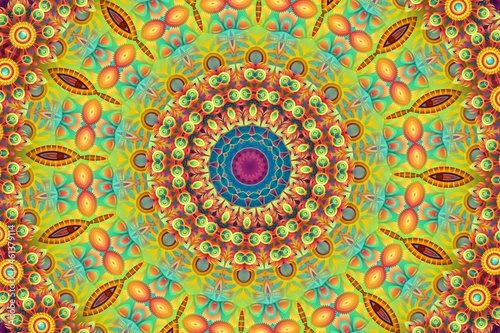 A beautiful Mandala Abstract like dancing together in circular motion