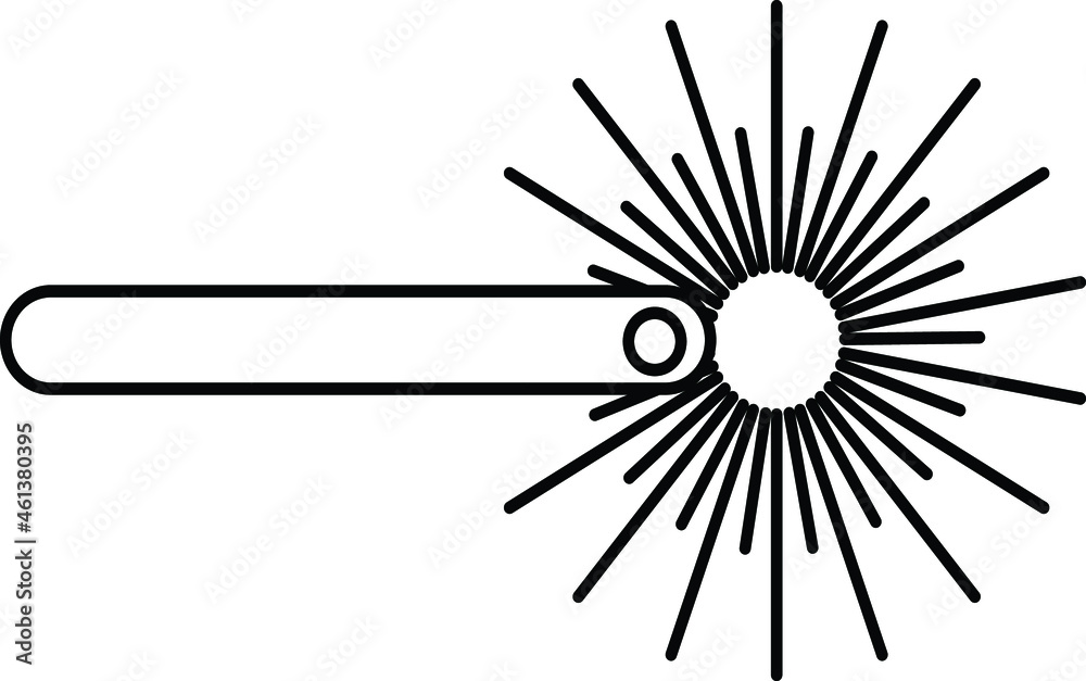 Fototapeta premium Laser black icon. Laser beam linear symbol 