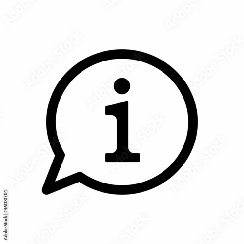 information speech bubble flat icon vector
