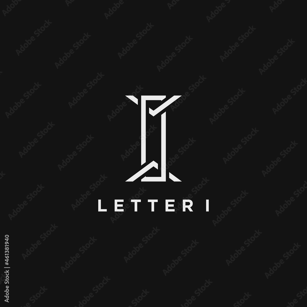 Letter I logo design. Linear creative minimal monochrome monogram symbol. Universal elegant vector sign design. Premium business logotype. Graphic alphabet symbol for corporate business identity