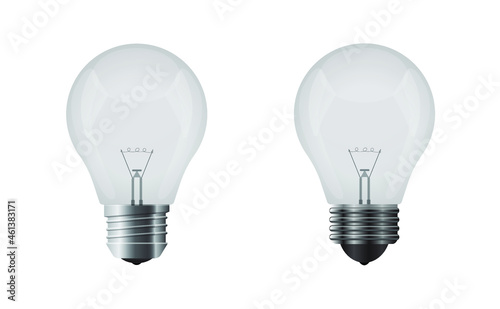 Light bulb vector illustration isolated on white background.