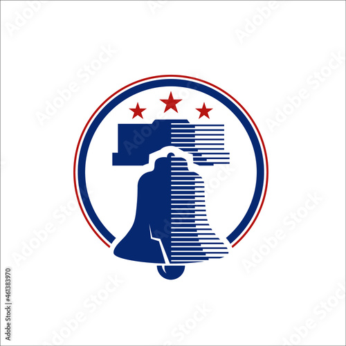 liberty bell logo vector