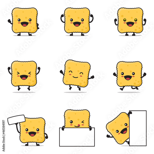 cute pastry cartoon, brazil snack vector illustration