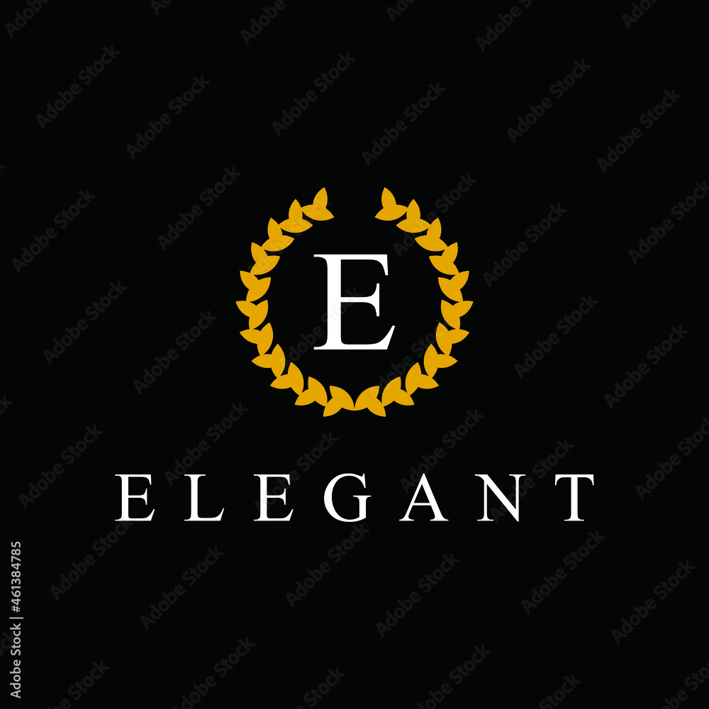 Elegant letter E logo template