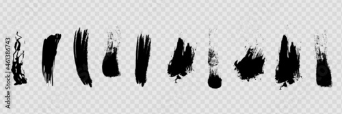 Craft label brush stroke backgrounds, paint or ink smudges vector for tags and stamps design. Painted label backgrounds patch. Color combinations catalog elements. Ink smudges, stains