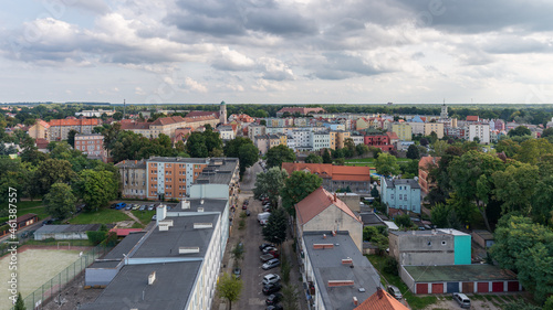Panoramic view of the old town of Sagan (Polish: Żagań)