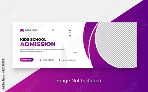 School admission social media cover and web banner template
