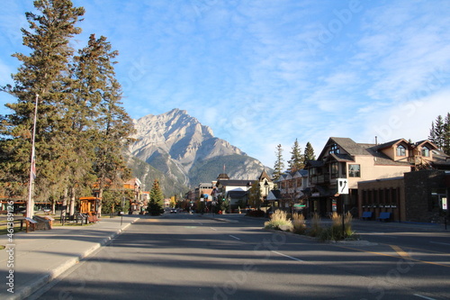 October Morning On Banff Ave, Banff National Park, Alberta