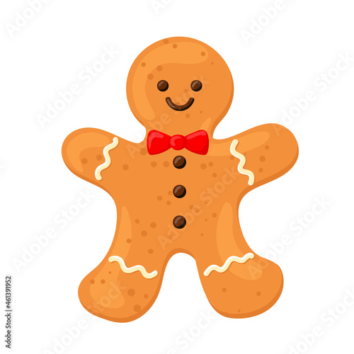 gingerbread in the form of a man. cartoon style