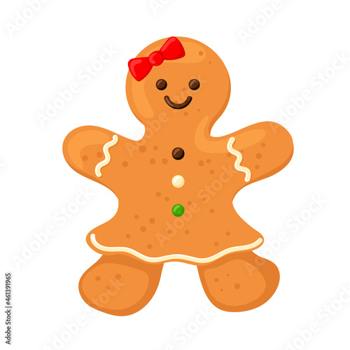 gingerbread in the form of a man. cartoon style