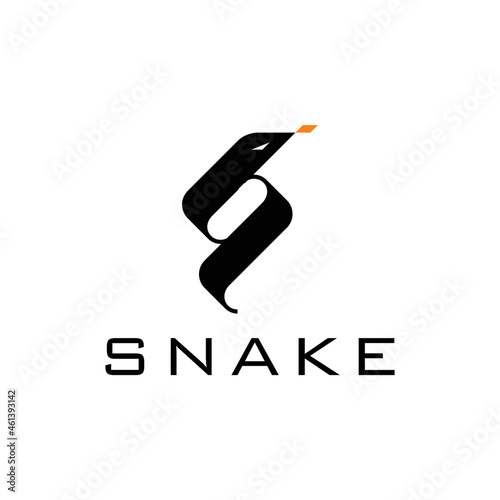 Abstract snake simple illustration logo template