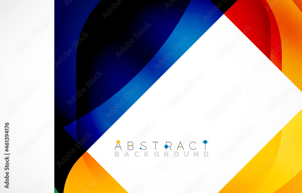 Minimal background. Abstract square shape with round corners created with wavy forms. Vector Illustration For Wallpaper, Banner, Background, Landing Page Minimal background. Abstract square shape with round corners created with wavy forms. Vector Illustration For Wallpaper, Banner, Background, Landing Page