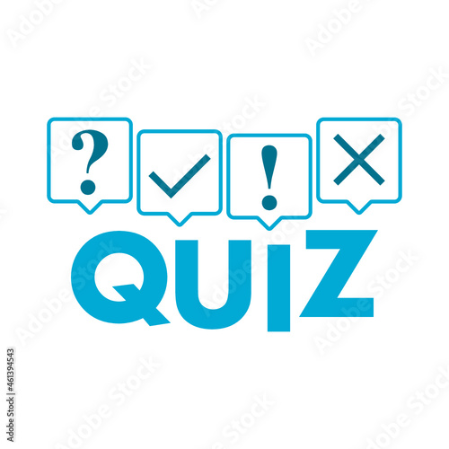 Test quiz logo icon isolated on white background