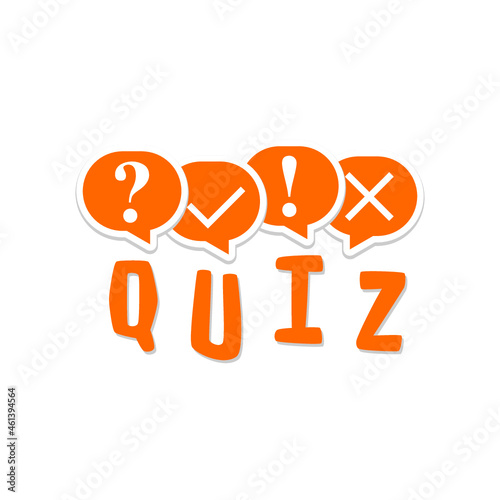 Test quiz logo icon isolated on white background