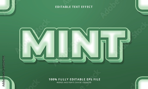 Mint editable text effect