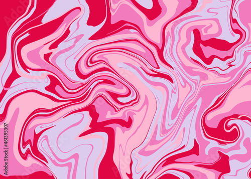Modern liquid marble or epoxy resin in red, pink and purple. Abstract bright background with texture of marble slab or slice for cover designs, case, wrapping paper, greeting cards. Luxury print.