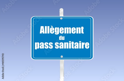 panneau allègement du pass sanitaire