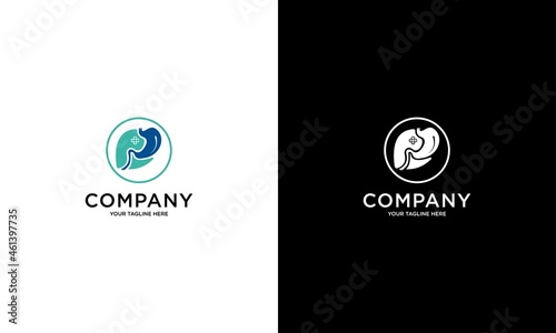 Stomach Care Logo Template Design Vector, Emblem, Design Concept, Creative Symbol, Icon