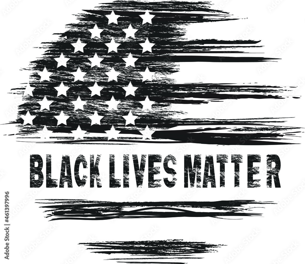 custom made wallpaper toronto digitalVector of the American Flag Black Lives Matter
