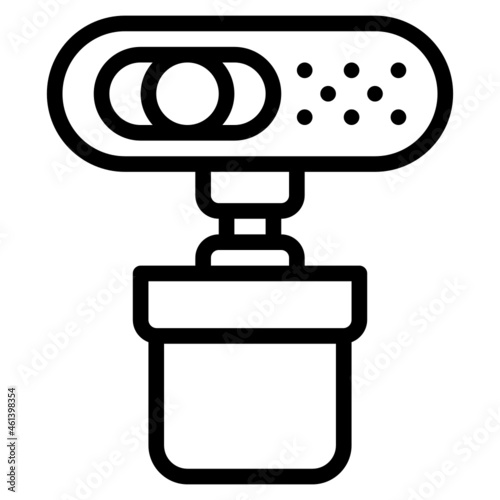 webcam line icon