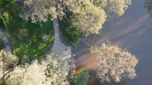 Yarra River in Australian Bushland, Yarra Bend Park Melbourne Australia photo