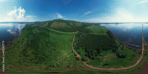 Aerial drone 360 panorama v...